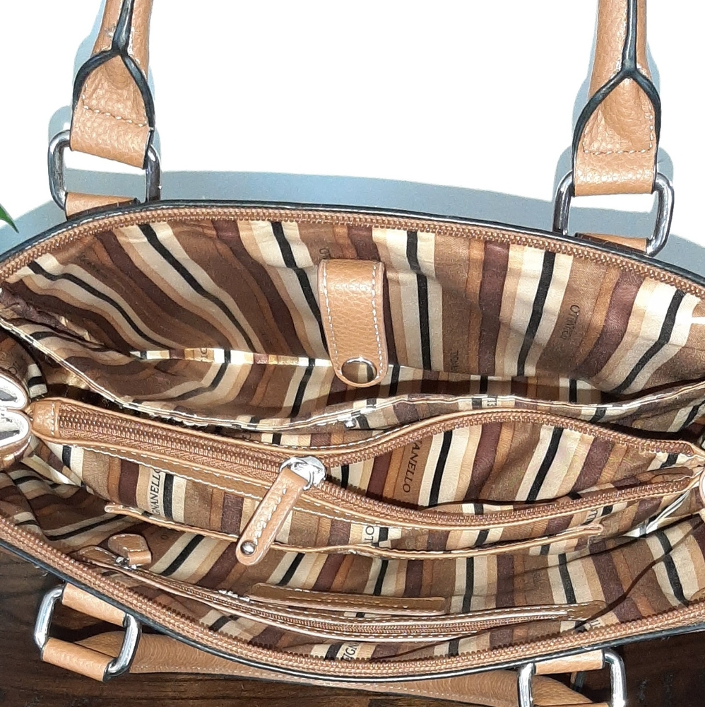 Tignanello Handbag Brown/Tan 12'x10" - Picture 8 of 11